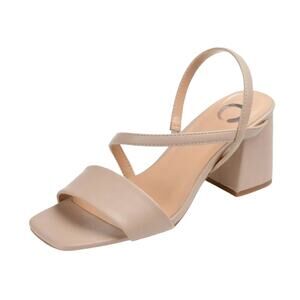 Journee Collection Women's Lyrric Heeled Sandals Beige Size 10